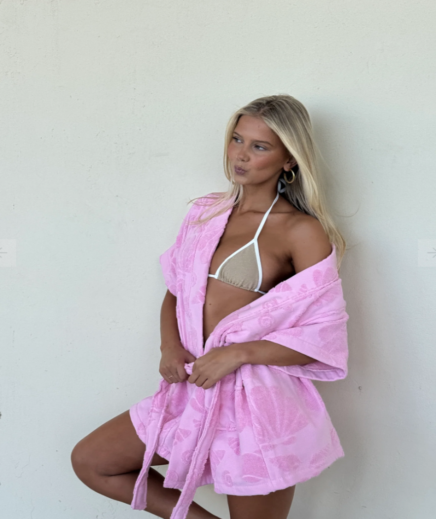 Pink Cotton Beach & Bathrobe