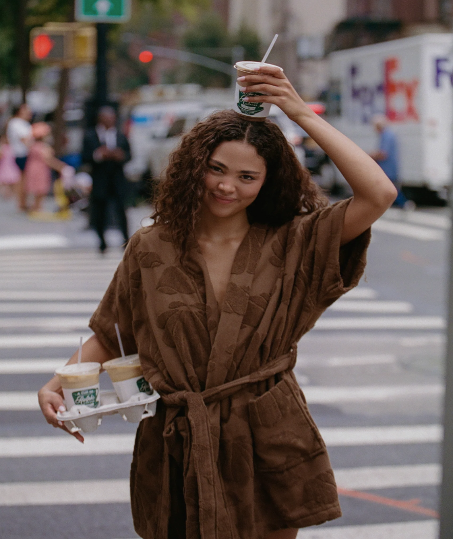 Brown Cotton Beach & Bathrobe